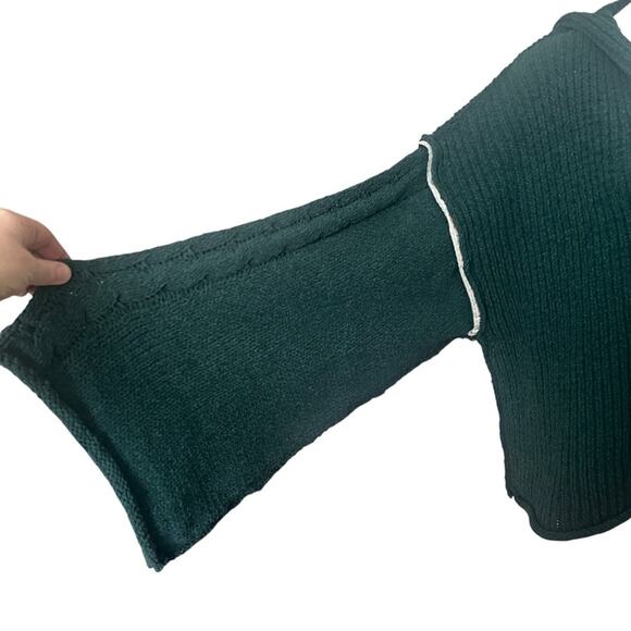 POL green chenille knit kimono sleeve hoodie size large - Picture 5 of 12